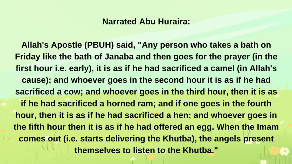 hadith about What to do on jummah